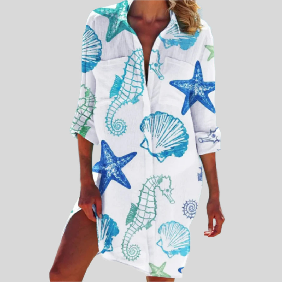 Olivia | Knopjurk voor de Zomer met Lange Mouwen