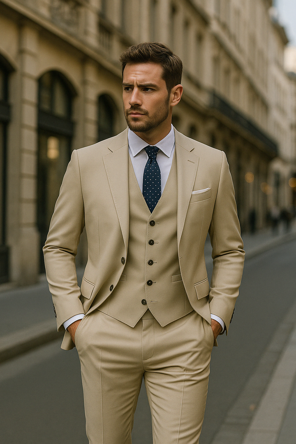 Neil | Men's Tailored Three-Piece Suit – Distinguished Style