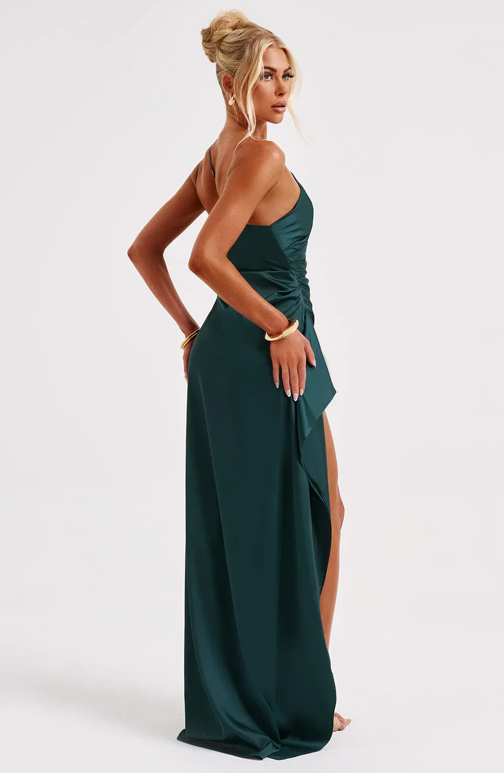 Naïs | Asymmetrical Long Evening Dress with Slit