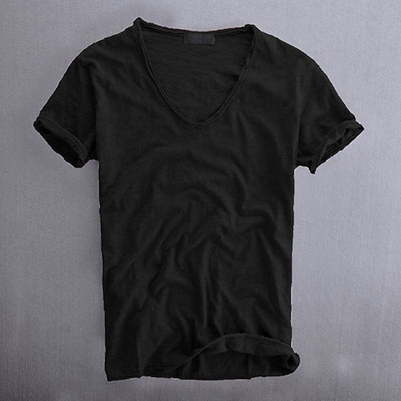 Viktor | Camiseta de Cuello en V de Manga Corta Corte Amplio