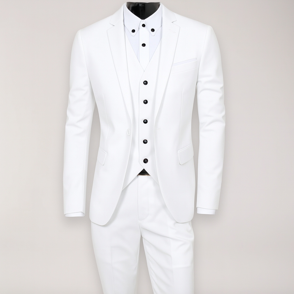 Emory | Męski garnitur trzyczęściowy Slim Fit Elegancki