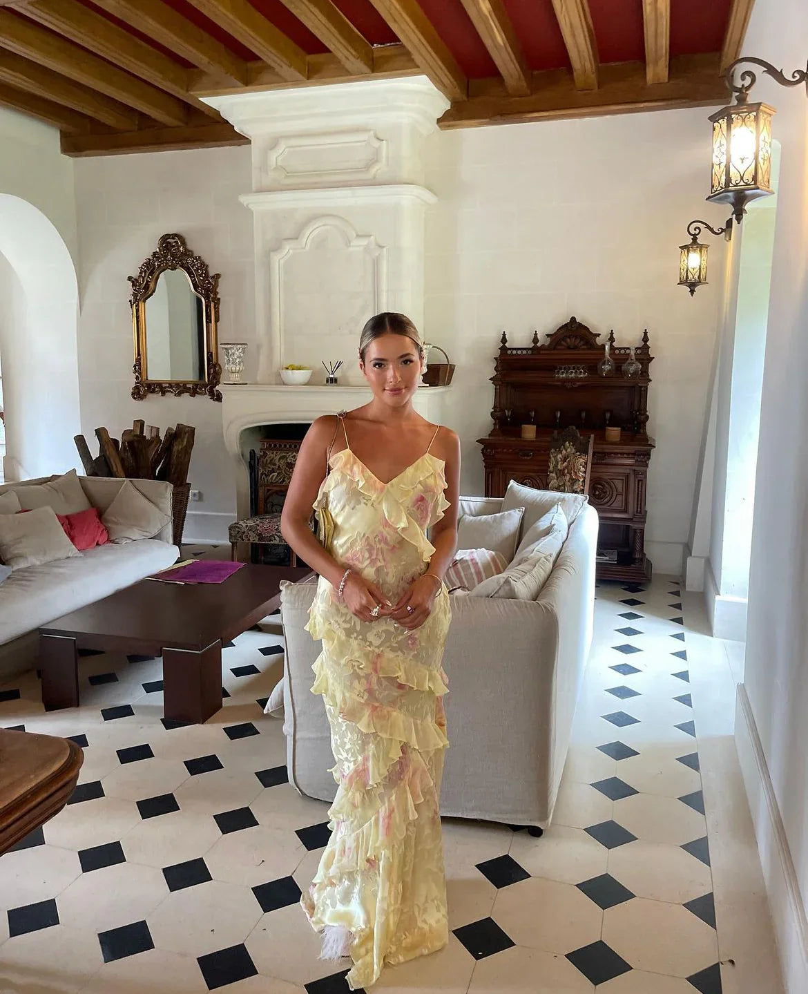 Sophie | Maxi Kjole Med Volanger – Romantisk Elegance Og Lethed