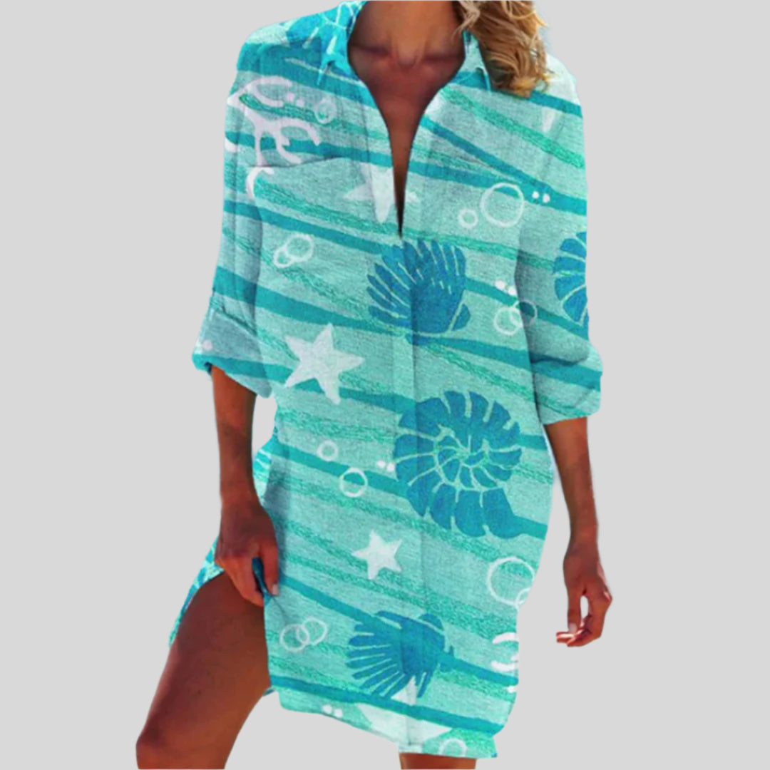 Olivia | Knopjurk voor de Zomer met Lange Mouwen