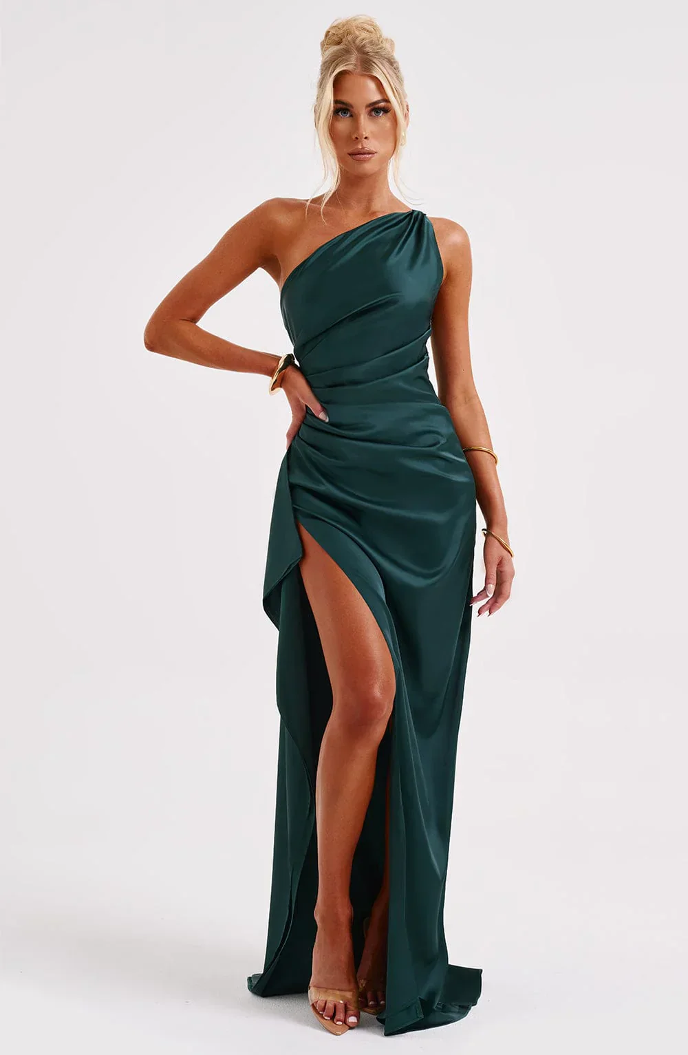 Naïs | Asymmetrical Long Evening Dress with Slit