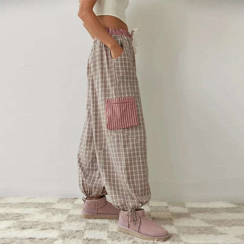 Lucienne | Pyjama Confort & Style à Carreaux Contrastés