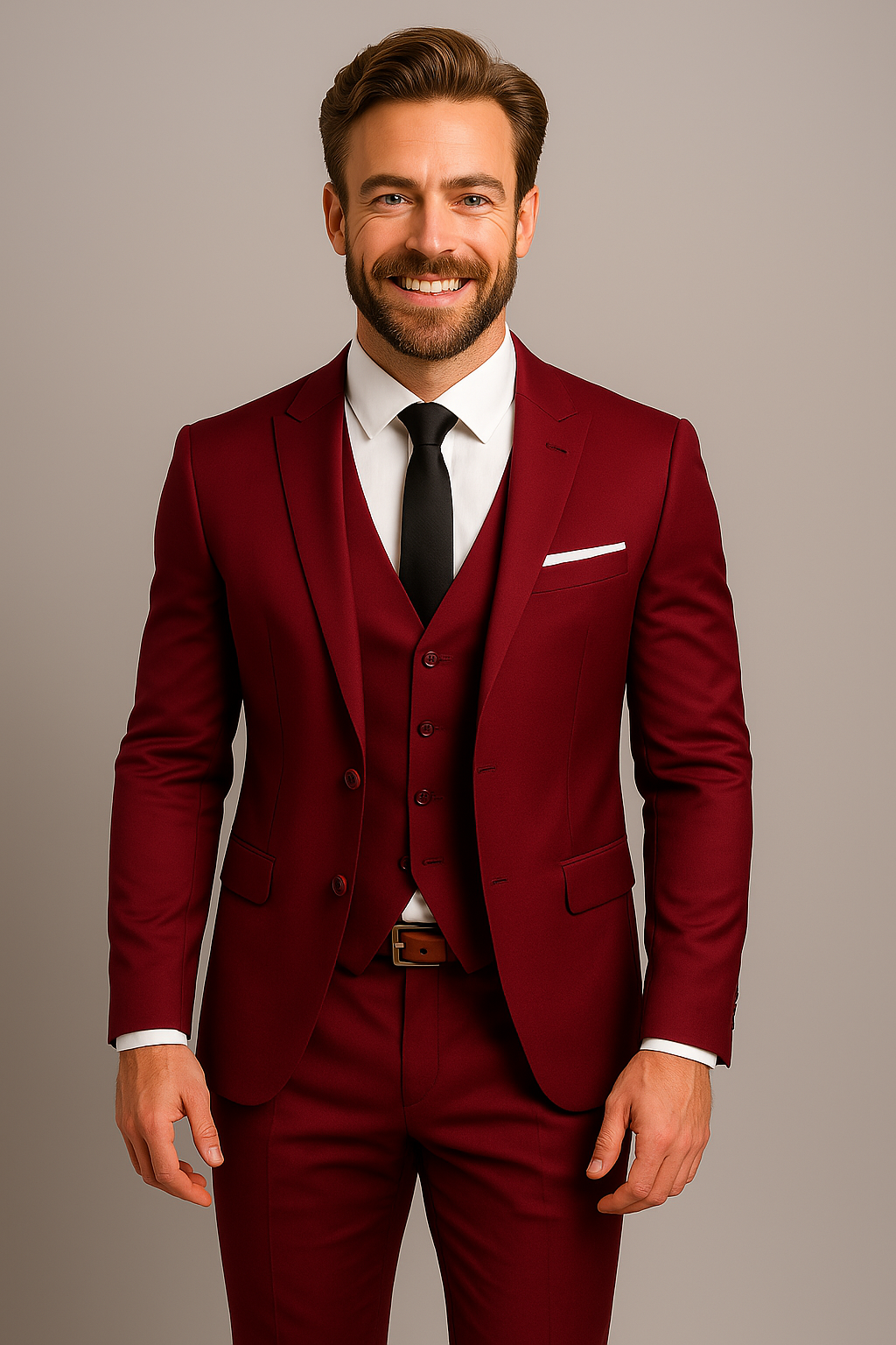 Emory | Męski garnitur trzyczęściowy Slim Fit Elegancki