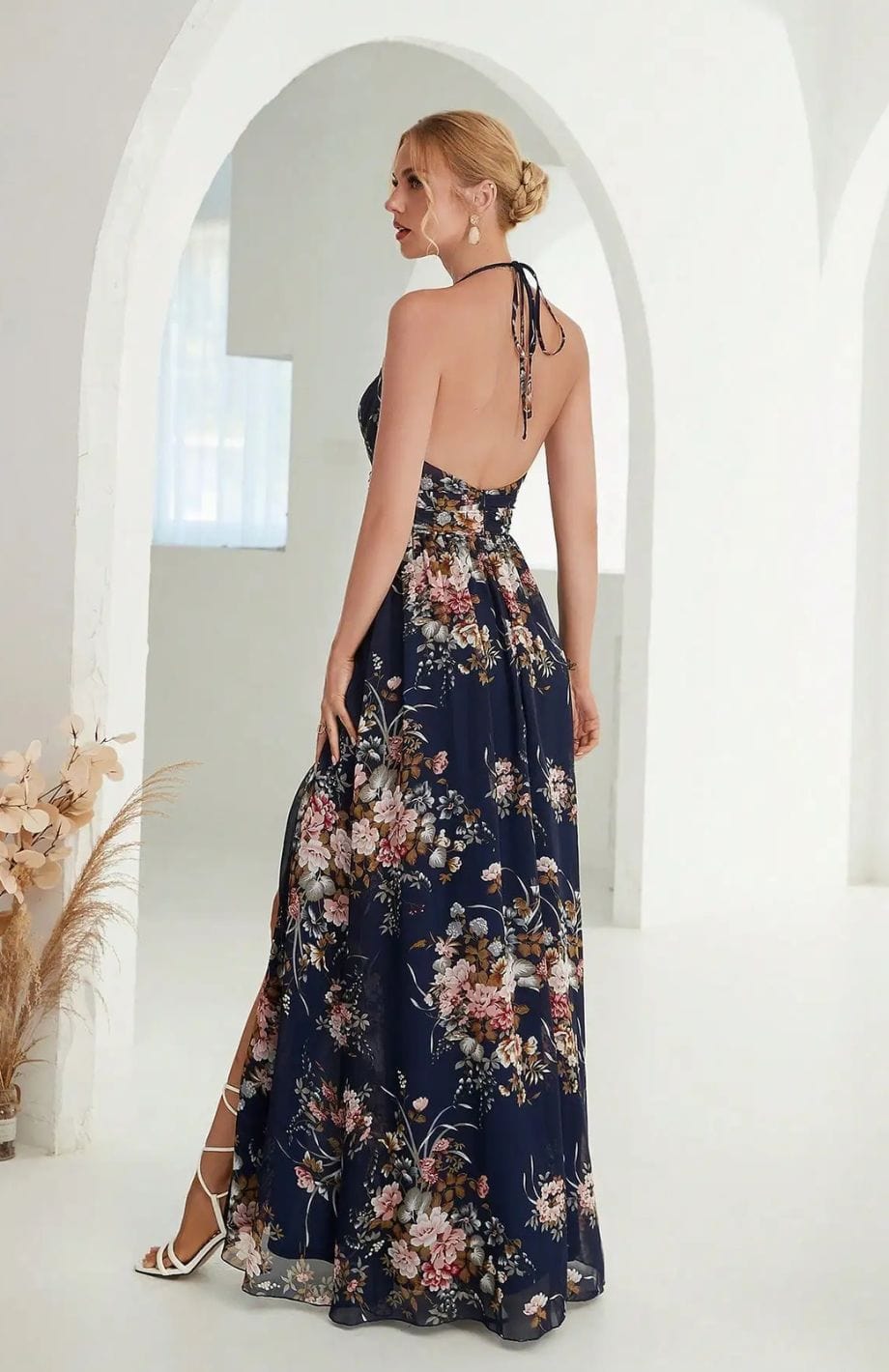 Eva | Elegantá Šaty s Tlačou – Ideálne na Svadby