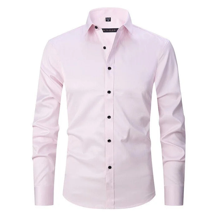 Henri | Camisa Ajustada de Cuello Clásico de Manga Larga