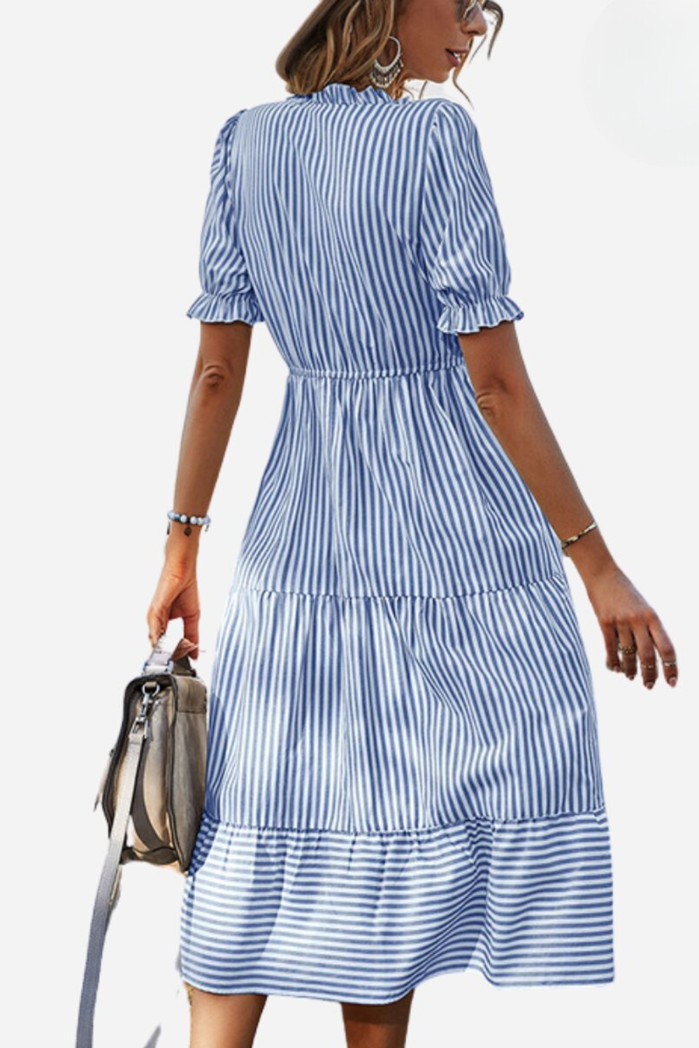 Freja | Boheme Chic Kjole med Striber