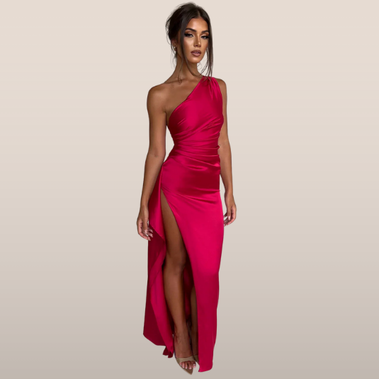 Naïs | Asymmetrical Long Evening Dress with Slit