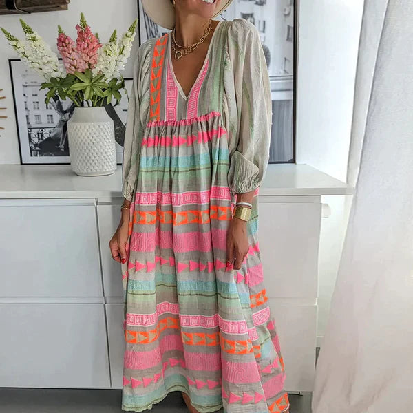 Gaëlle-Pink | Long Sleeve Dress – Summer and Trendy Look