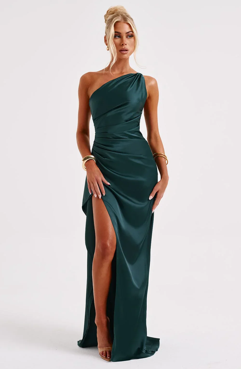 Naïs | Asymmetrical Long Evening Dress with Slit