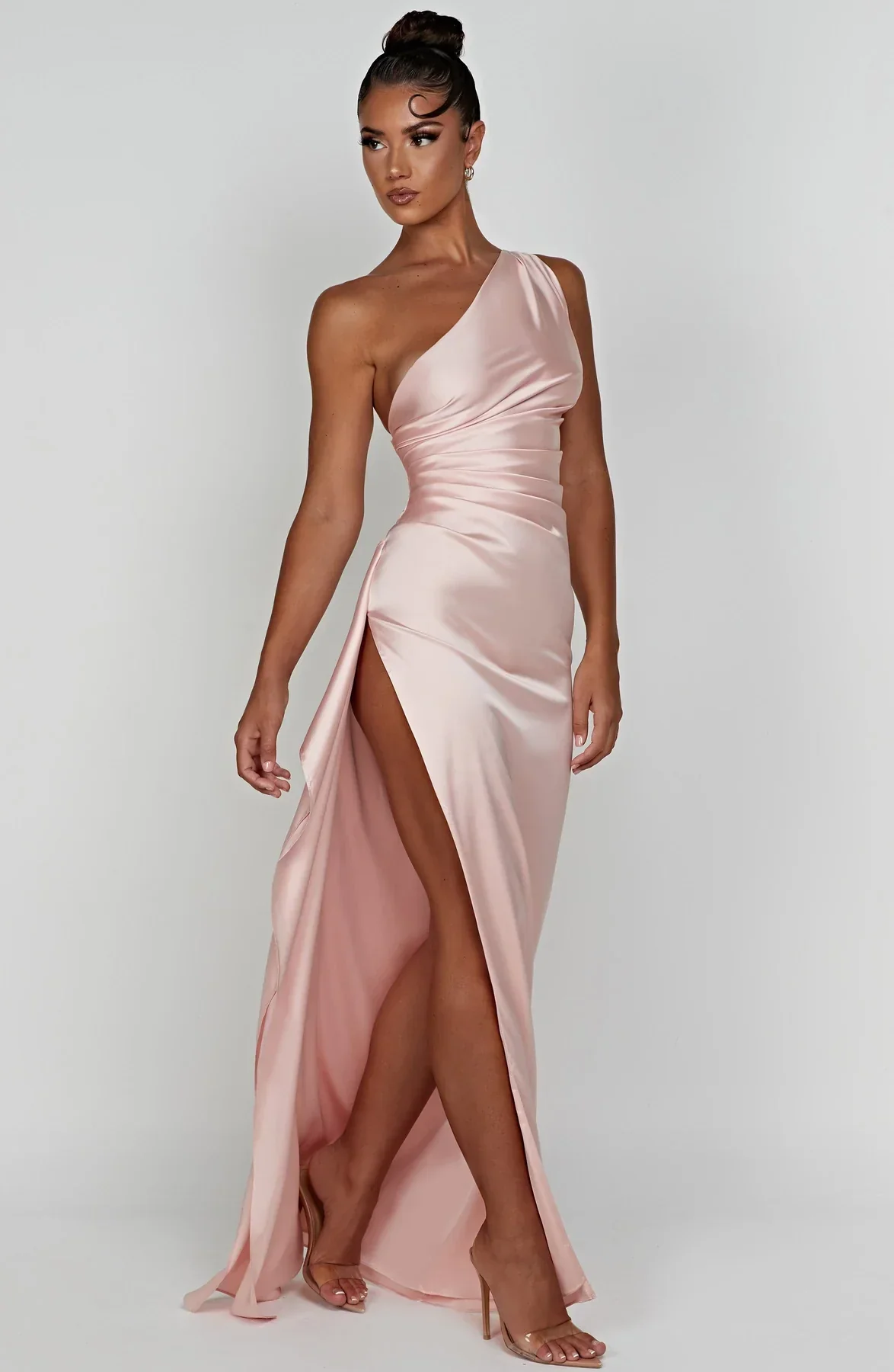 Naïs | Asymmetrical Long Evening Dress with Slit