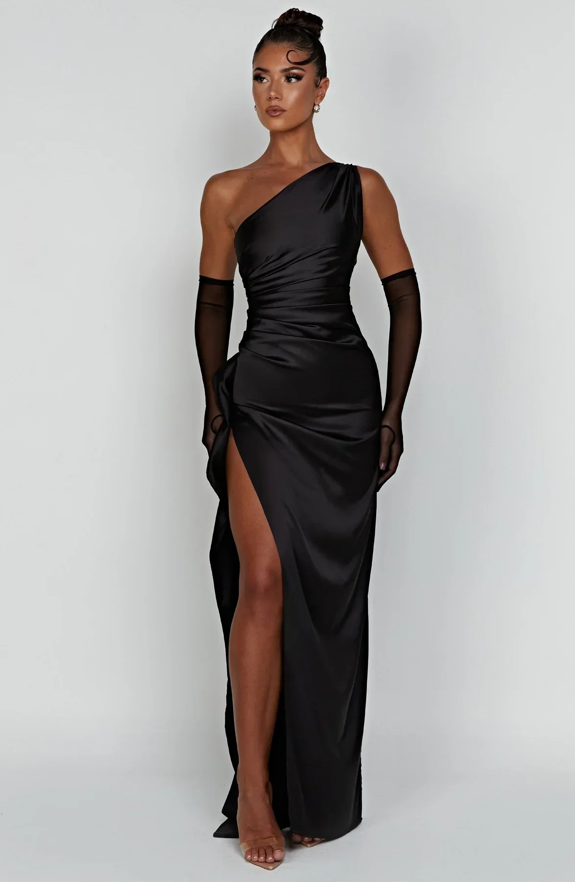 Naïs | Asymmetrical Long Evening Dress with Slit