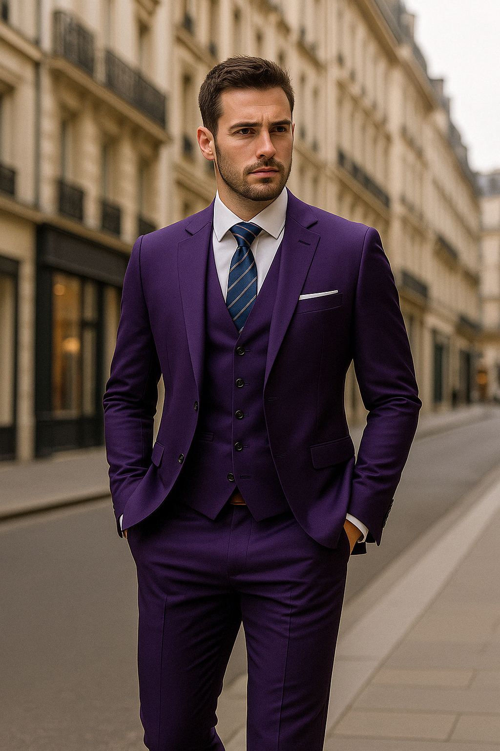Neil | Men's Tailored Three-Piece Suit – Distinguished Style