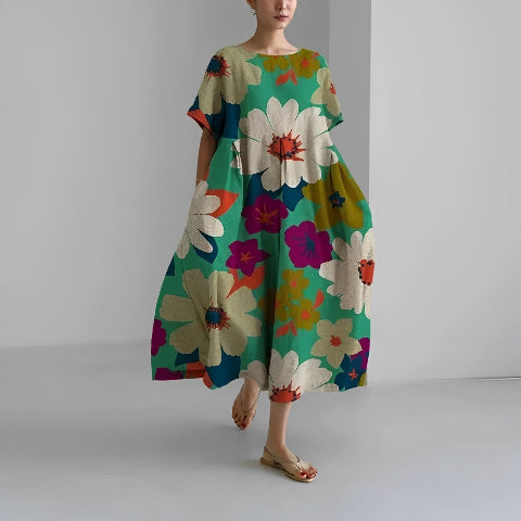 Dorothée | Robe Longue À Motifs – Coupe Ample Et Tendance