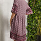 Ivana | Boho Kleid mit V-Ausschnitt und Druck 