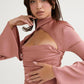 Paulette | Cocktail Dress With Cutout and Long Sleeves 