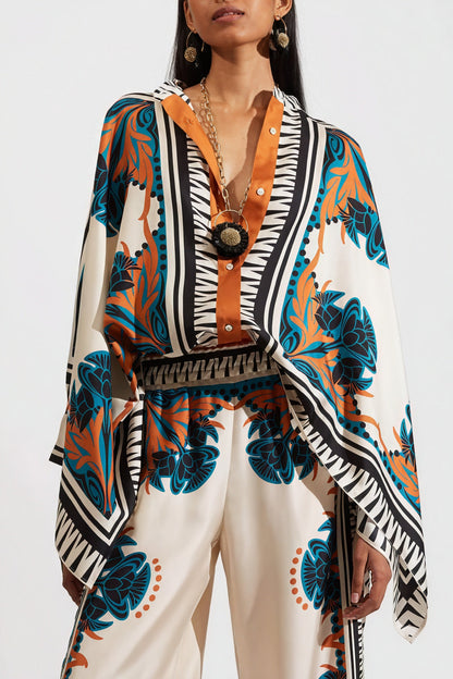 Inaya | Kimono Set – Bohemian Print and Wide Pants 