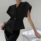 Yvonne | Chic Structured Blouse – Asymmetrical and Modern Design 