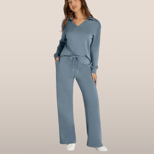 Marnie | Women's Comfort Two-Piece Set with Collar 