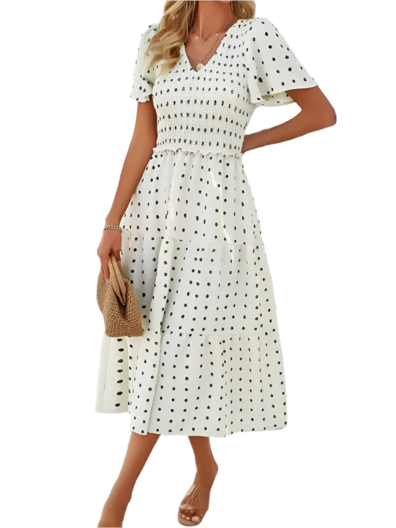 Sophie | Bohème Chic Kleid mit kurzen Ärmeln 