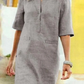 Flora | Rechte Jurk Met Split – Eenvoud En Elegantie 