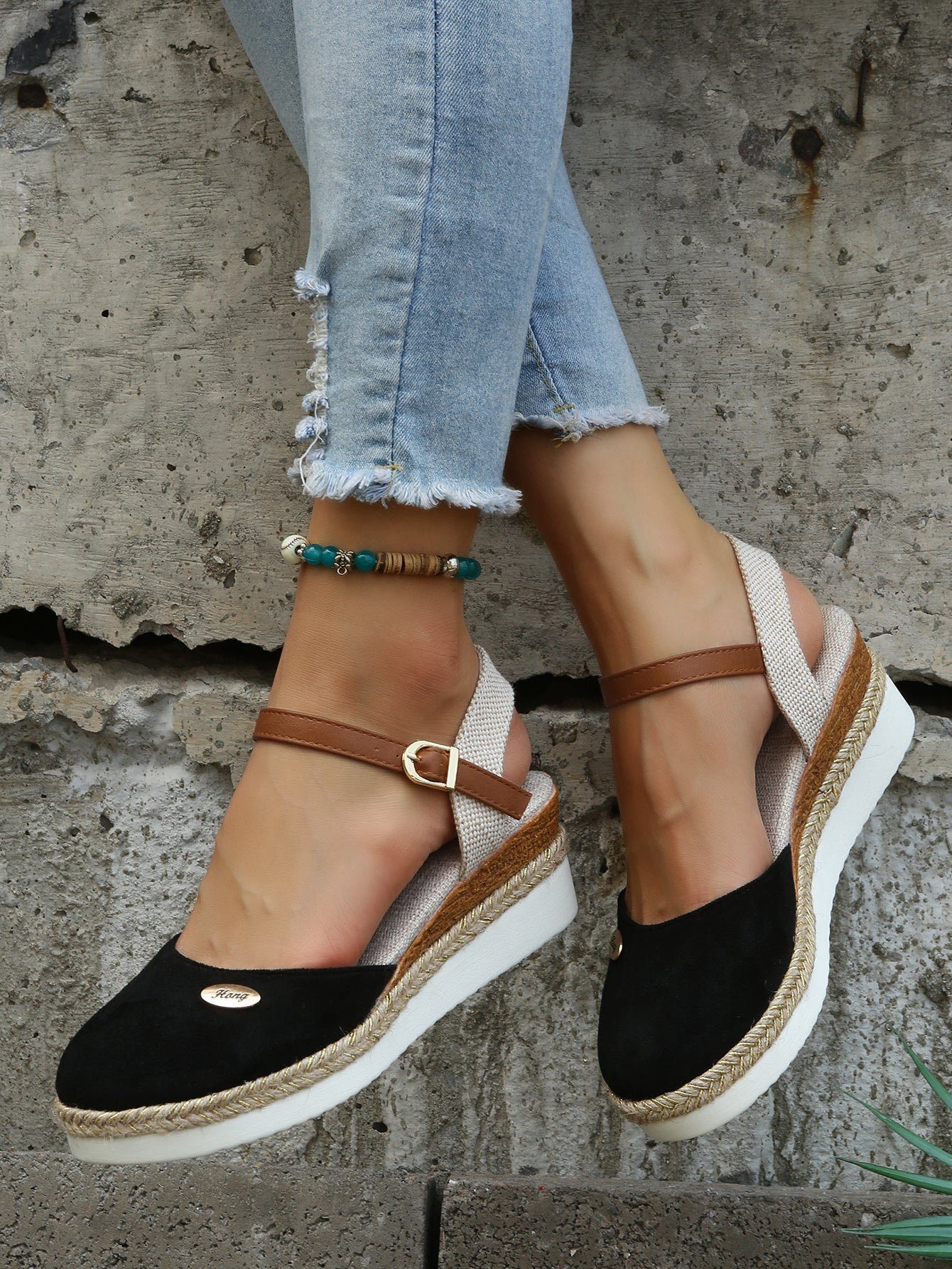 Lucie | Espadrilles mit Keilabsatz – Boho-Chic Look 