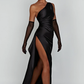 Naïs | Asymmetrical Long Evening Dress with Slit 