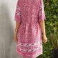 Ivana | Boho Kleid mit V-Ausschnitt und Druck 