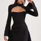 Paulette | Cocktail Dress With Cutout and Long Sleeves 