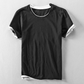 Fabio | T-Shirt mit Rundhalsausschnitt und sichtbaren Ärmelsäumen 