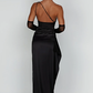 Naïs | Asymmetrical Long Evening Dress with Slit 
