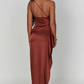 Naïs | Asymmetrical Long Evening Dress with Slit 