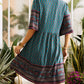Ivana | Boho Kleid mit V-Ausschnitt und Druck 