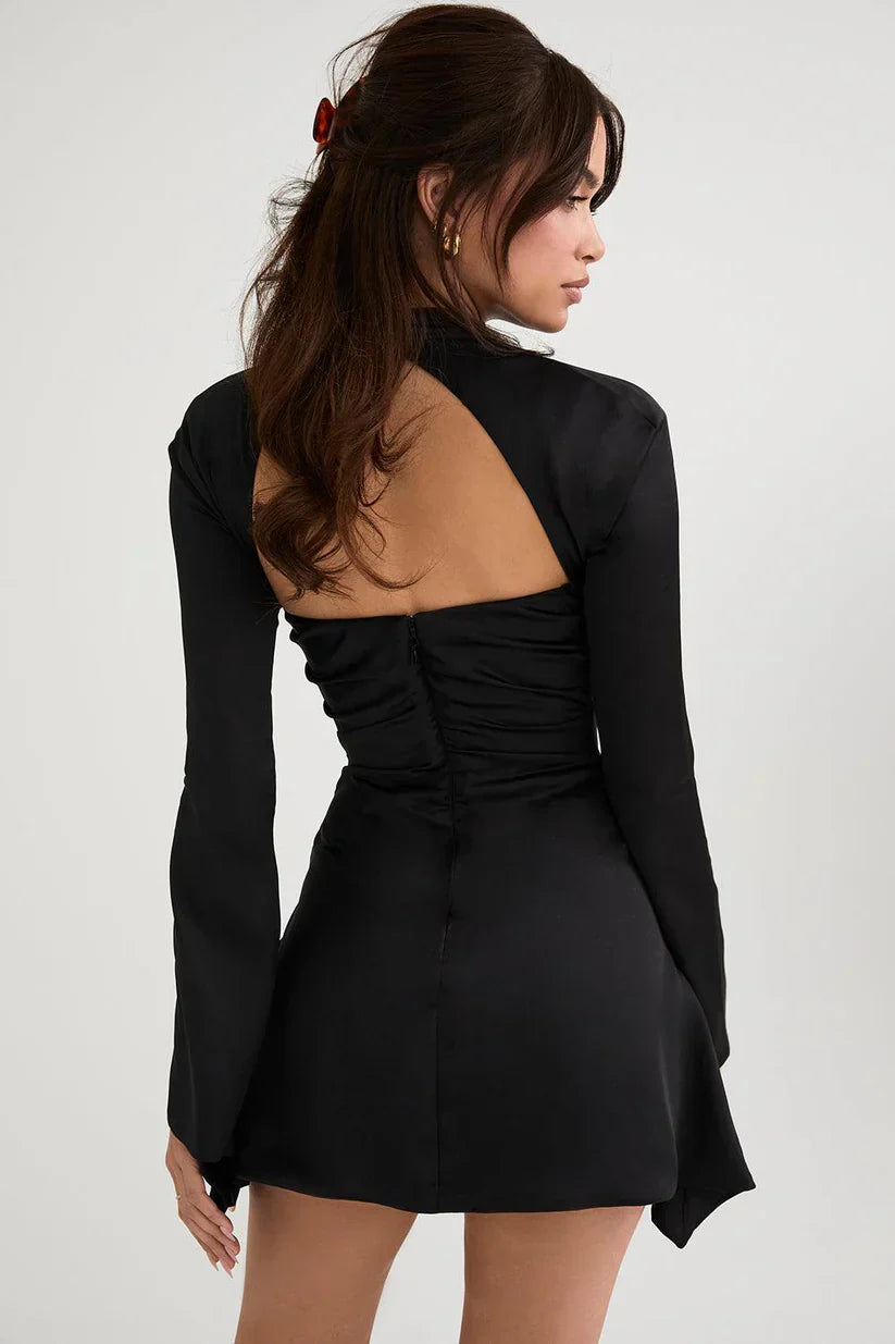 Paulette | Cocktail Dress With Cutout and Long Sleeves 