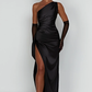 Naïs | Asymmetrical Long Evening Dress with Slit 