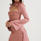 Paulette | Cocktail Dress With Cutout and Long Sleeves 