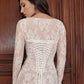 Ninon | Vestido Largo De Encaje Con Cuerda De Ajuste Y Chal 