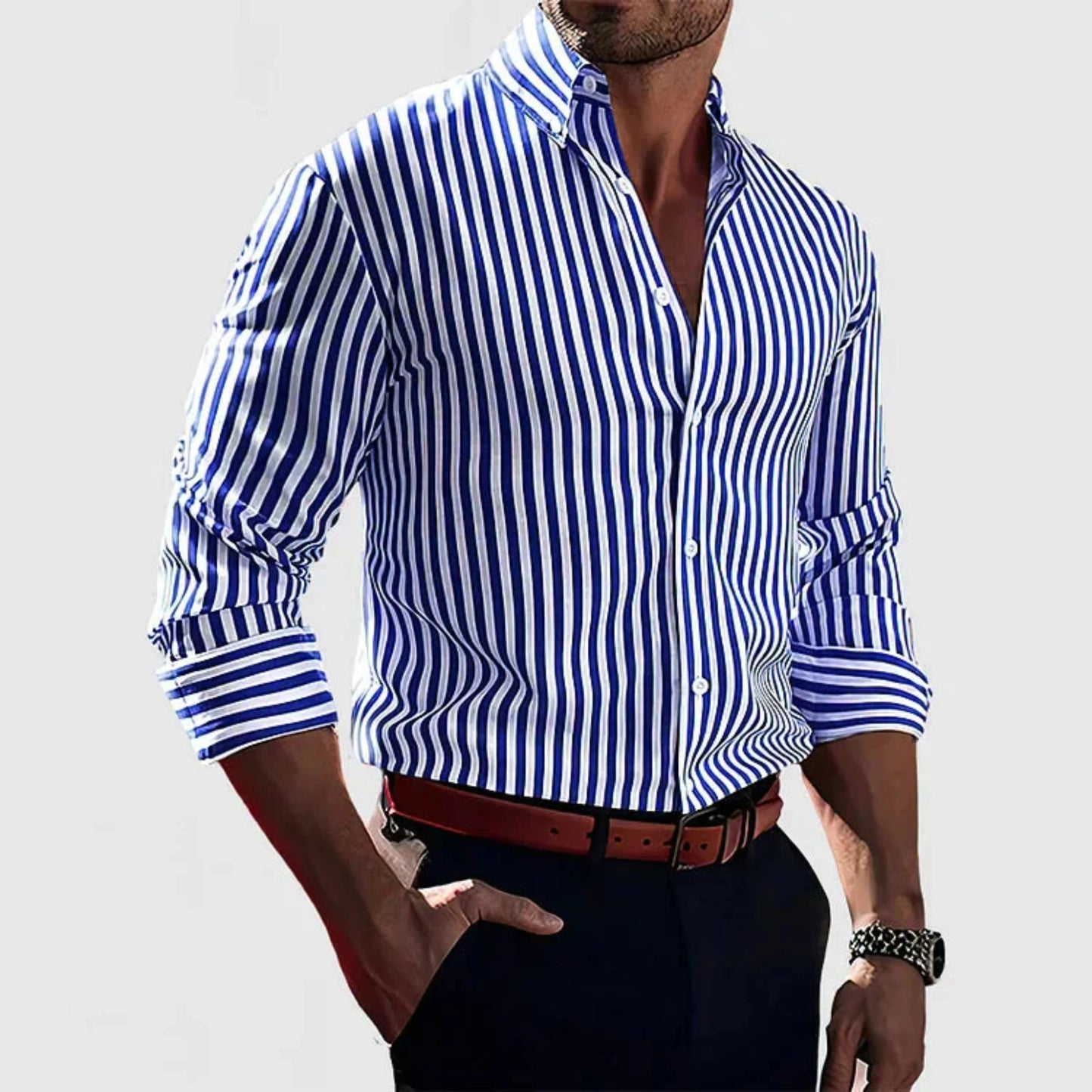 Sylvestre | Striped Men's Shirt – Classic And Modern Style 