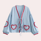 Claire | Camisa Detalle Corazón Y Toque Romántico 