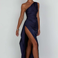 Naïs | Asymmetrical Long Evening Dress with Slit 