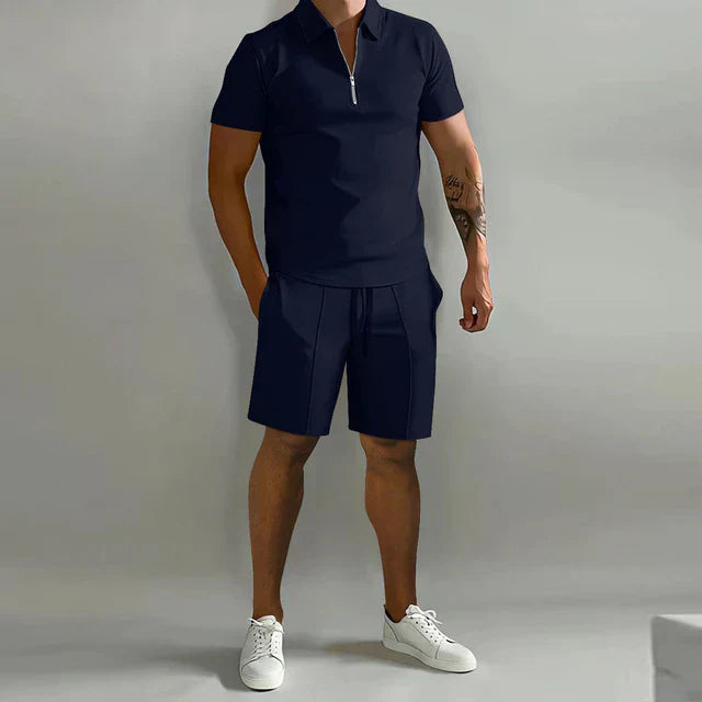 Brayan | Set Polo și Șort Bărbați 