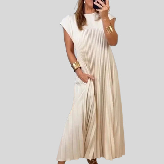 Léna | Robe Plissée Fluide Au Tombé Élégant