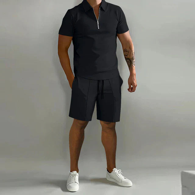 Brayan | Set Polo și Șort Bărbați 