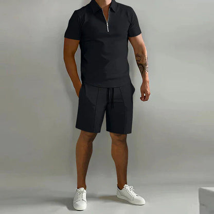 Brayan | Set Polo și Șort Bărbați 