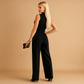 Lamia | Elegant jumpsuit med belte å knyte og V-hals 