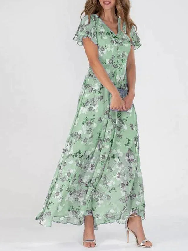 Lénaëlle | Vestido Largo Bohemio – Estilo Aéreo y Silueta Elegante 