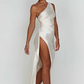 Naïs | Asymmetrical Long Evening Dress with Slit 