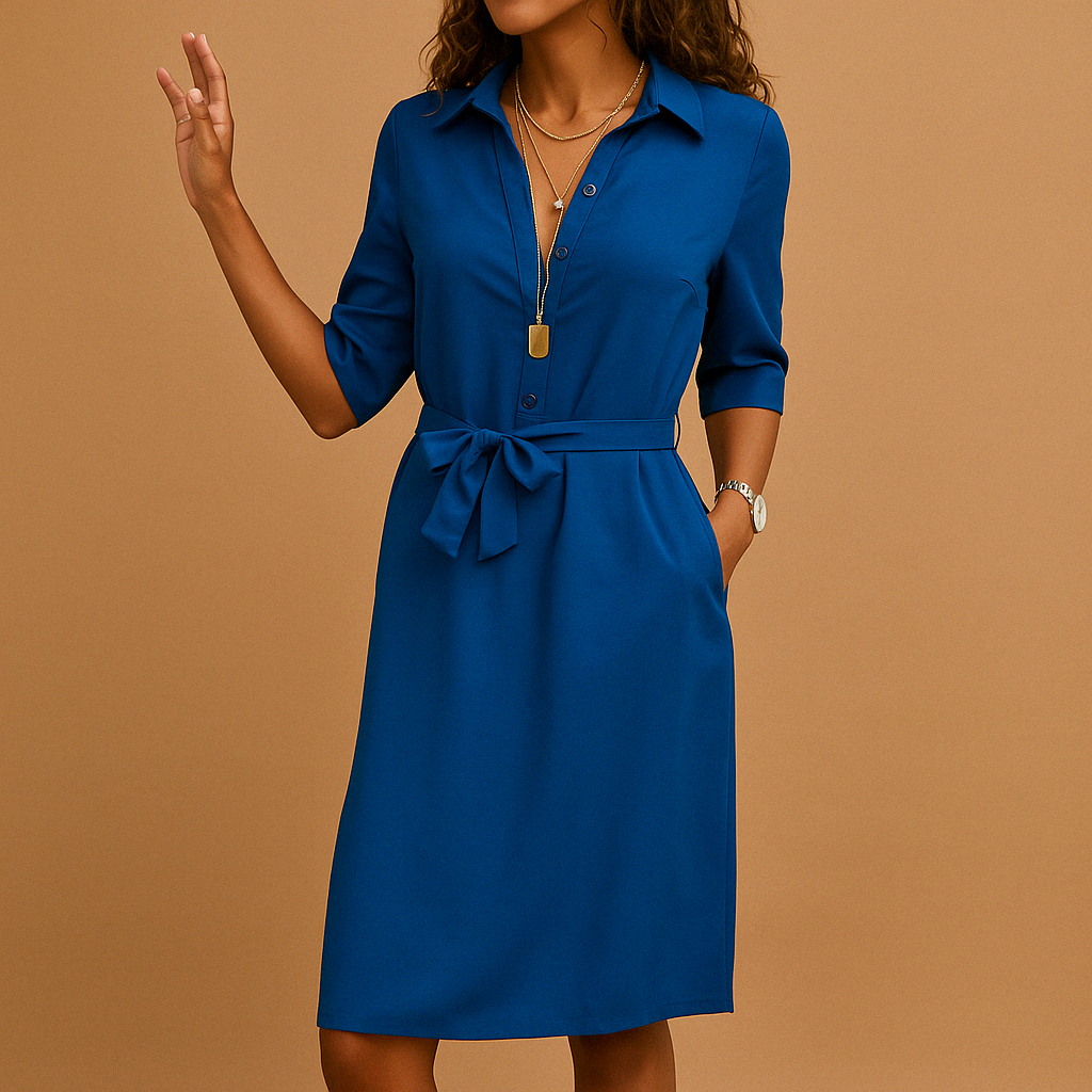 Violeta | Elegante und vielseitige Hemdbluse mit Gürtel 